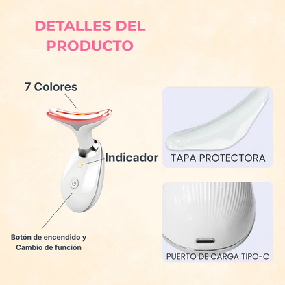 Masajeador Facial LED 7 en 1
