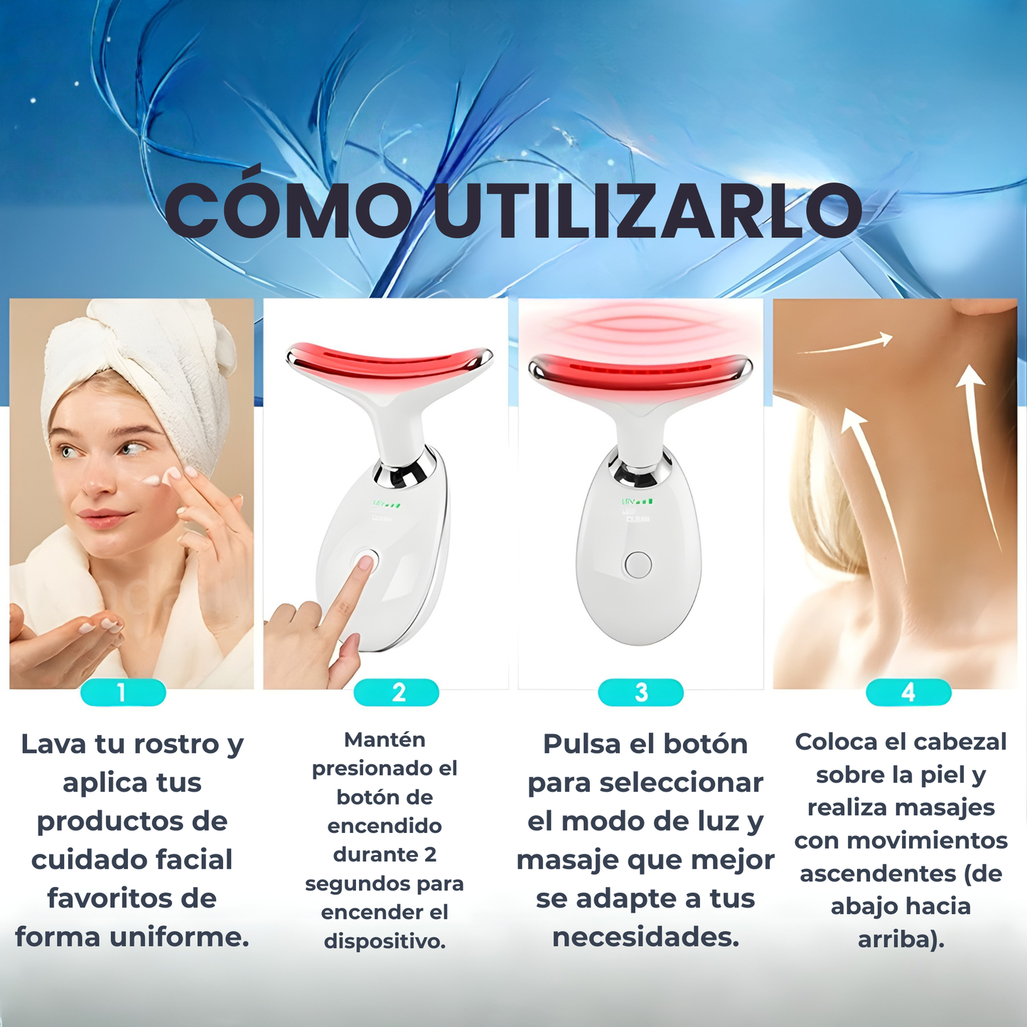 Masajeador Facial LED 7 en 1