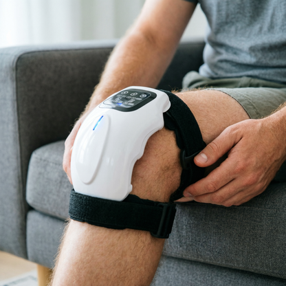 Masajeador de Rodilla Inteligente con Calor, Compresión y Vibración – Dispositivo de Recuperación Articular